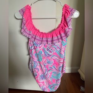 Lilly Pulitzer NWT size 10 fiesta one piece swimsuit in don't be jelly print